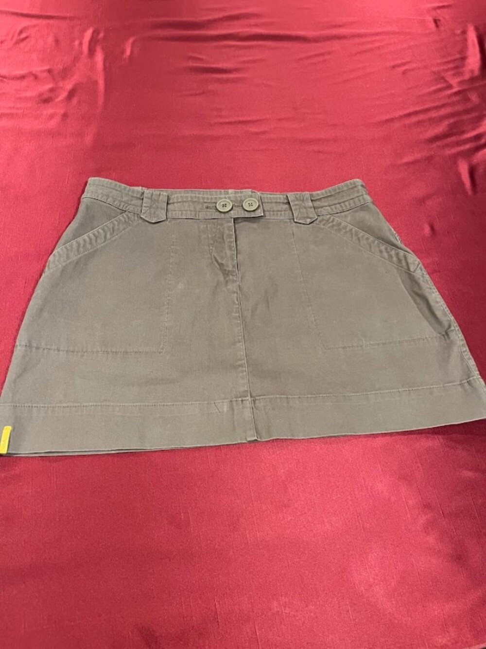 Lole Olive Green Cotton Blend Mini Skirt Size 10